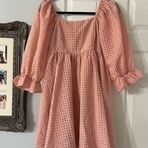 Entro Pink Long Sleeve Dress